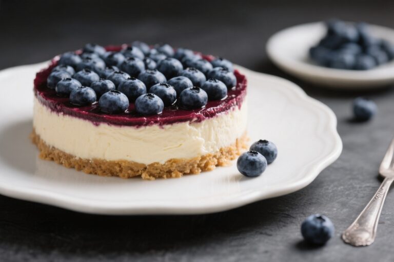 No Bake Blueberry Cheesecake – Creamy, Bright, and Effortless