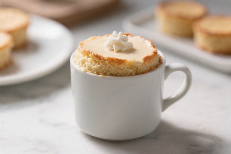 Keto Vanilla Mug Cake – A Quick, Cozy Low-Carb Treat