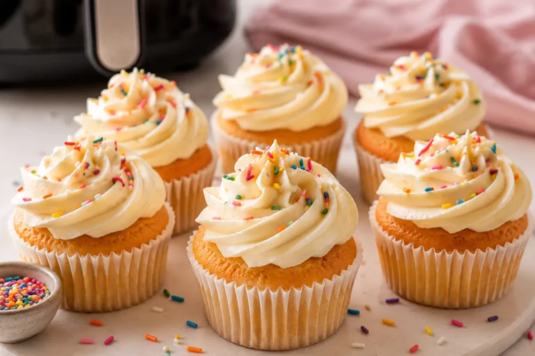 Air Fryer vanilla Cupcakes