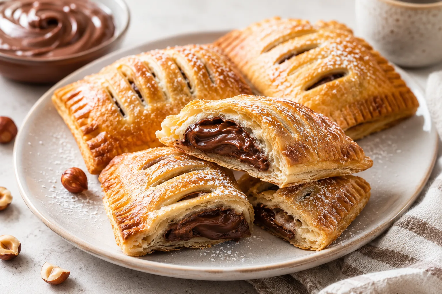 Air fryer nutella pastries