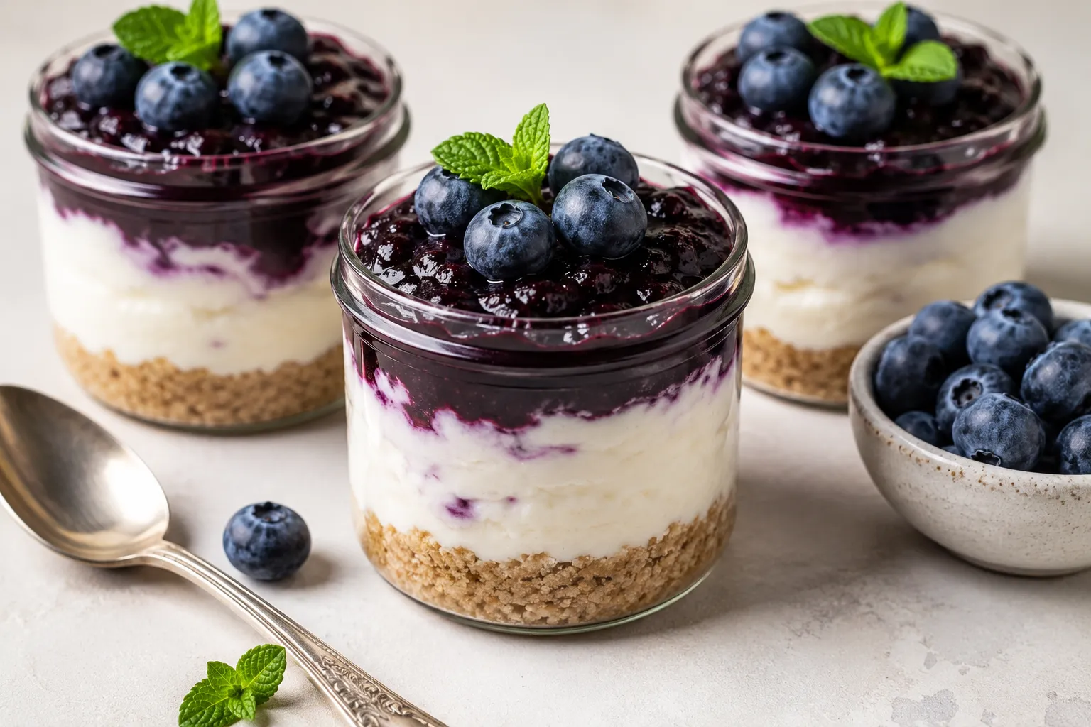 Blueberry Cheesecake Jars