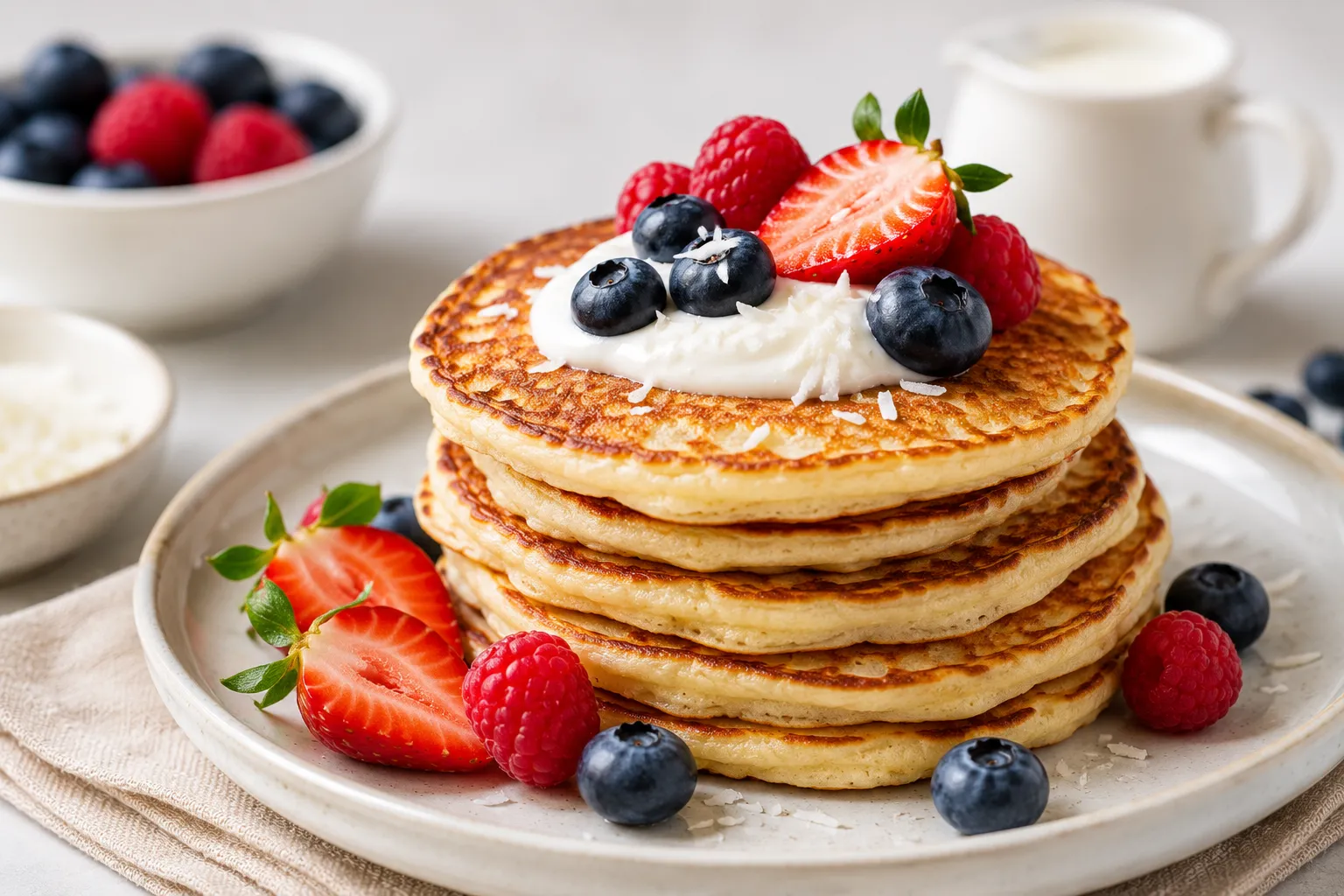 Coconut Flour Pancakes (Sugar-Free)