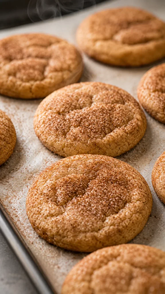 Freshly baked keto snickerdoodles