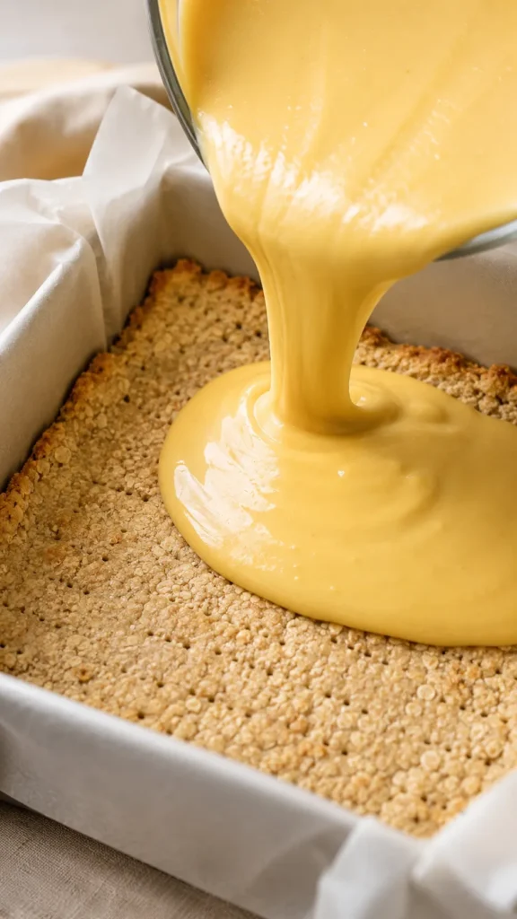 Golden par-baked almond–oat crust