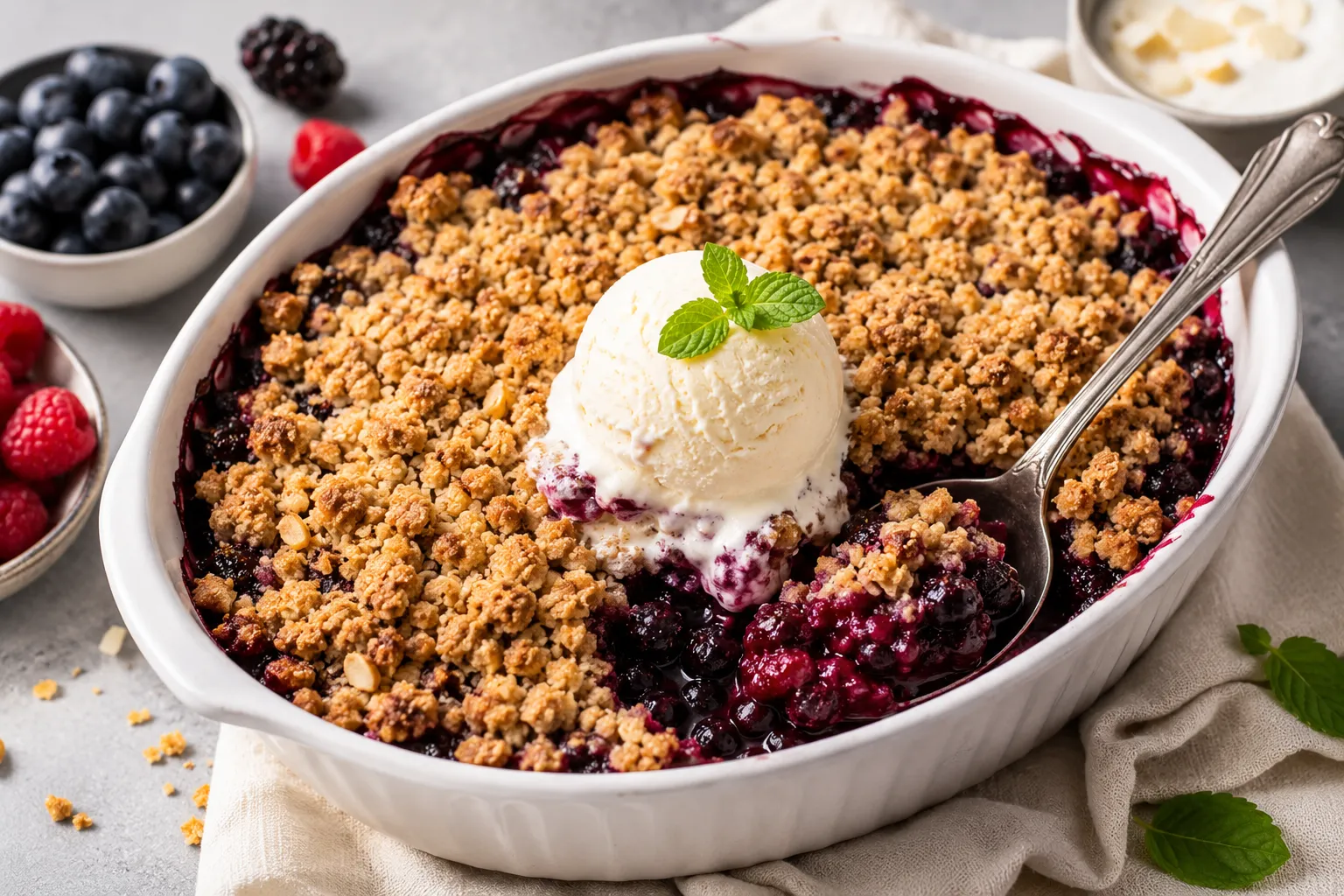 Keto Berry Crumble
