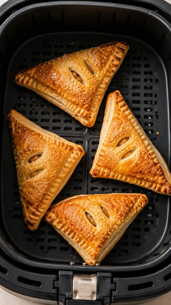 Overhead shot of golden turnovers