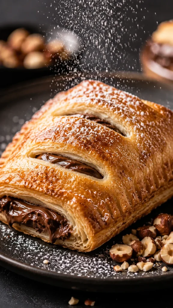 air-fried Nutella pastry just out of the basket
