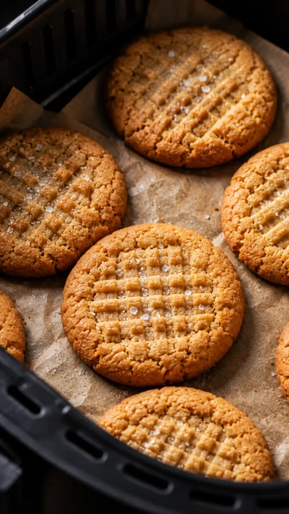 air-fried peanut butter cookies
