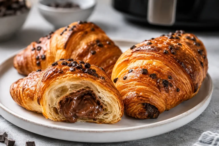 air fryer chocolate croissants