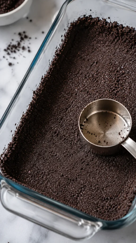 dish with a freshly pressed chocolate