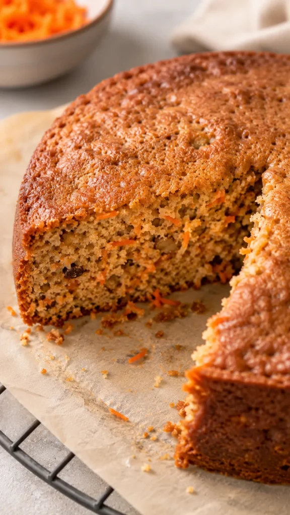 freshly baked keto carrot cake