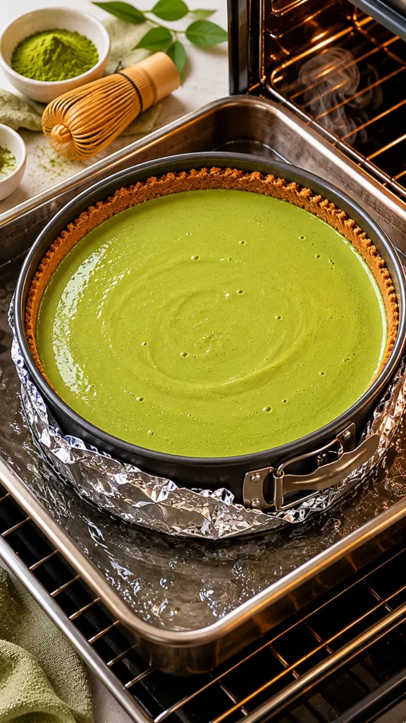 matcha cheesecake batter