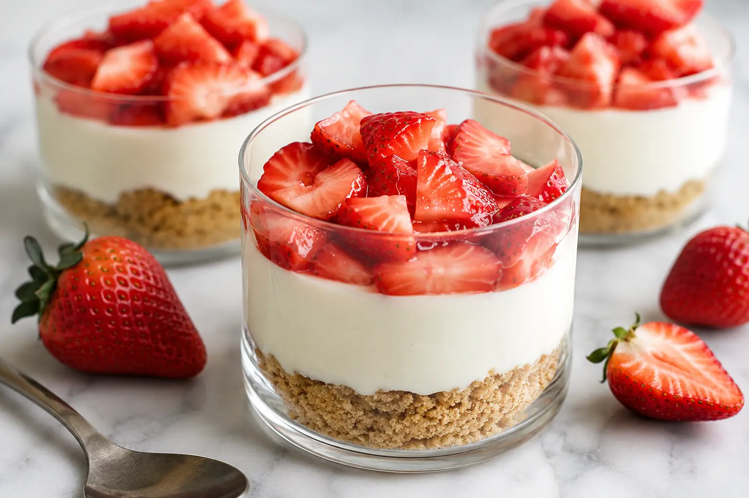 no sugar strawberry cheese cake cup