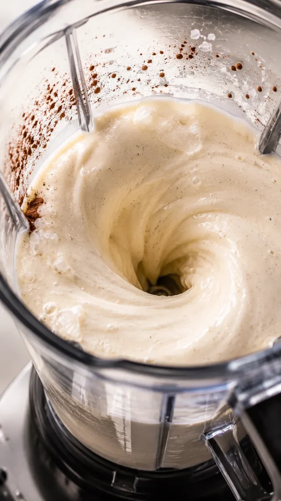 protein milkshake mid-blend