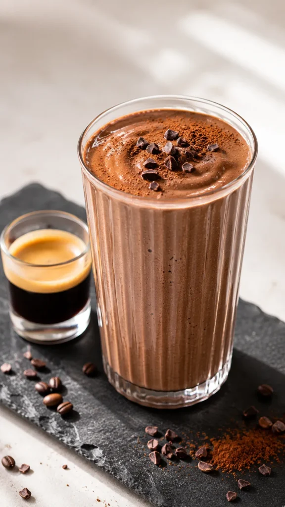 protein milkshake with espresso