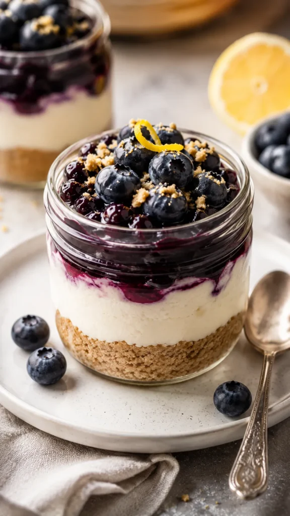 single Blueberry Cheesecake Jar