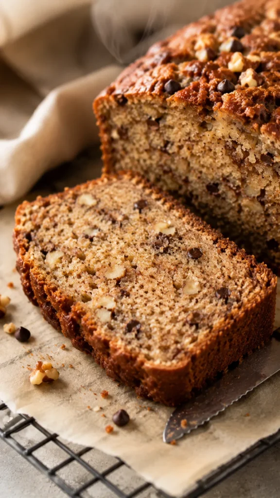 slice of keto banana bread