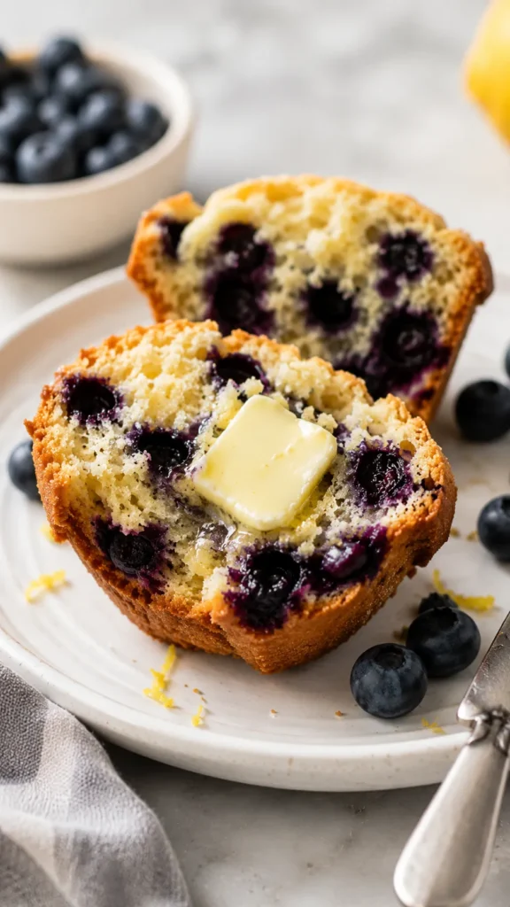 split blueberry muffins