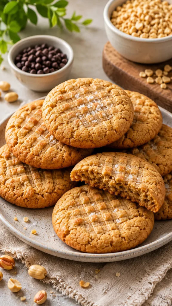stacked cookies on the plate
