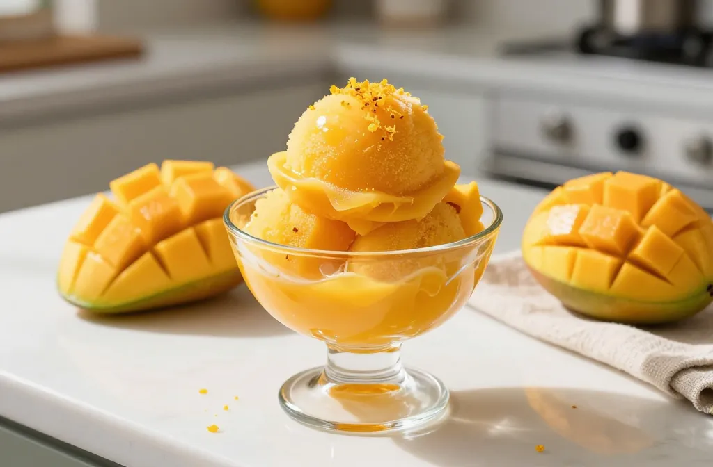 No Sugar Mango Sorbet: Bright, Guilt-Free Scoopjoy