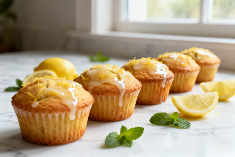 Sugar-Free Lemon Muffins – Bright, Zesty, and Naturally Sweet